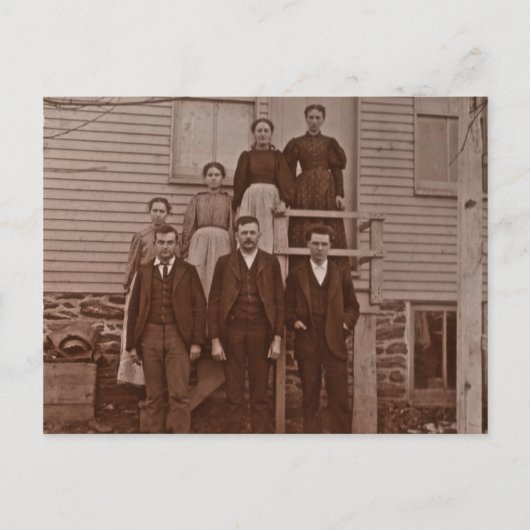 1875年頃のヨハネとメアリーラップの子たち ポストカード (正面)