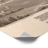 1875 Salt Lake City, UT Bird's Eyeパノラママップ ポスター (角)