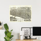 1875 Springfield, MA Bird's-eye viewパノラママップ ポスター (ホームオフィス)