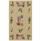 1876カラフル年のメリークリスマス テーブルクロス (正面)