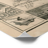 1876カリフォルニアの地図 ポスター (角)