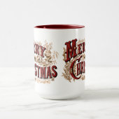 1876メリークリスマス金ゴールド マグカップ (中央)