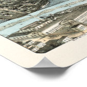 1876年からのノウィッチの地図 ポスター (角)