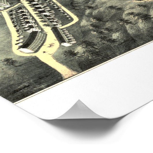 1876年からマサチューセッツ州クリントンの地図 ポスター (角)