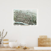 1876年からマサチューセッツ州ローレンスのヴィンテージの地図 ポスター (キッチン)