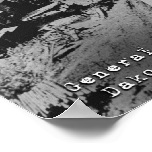 1876年のデッドウッドSDの表示 ポスター (角)