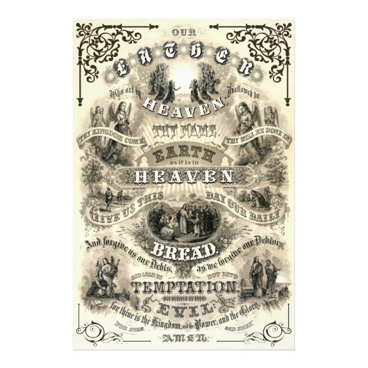 1876年の主の教え祈りの言葉 フォトプリント            (正面)