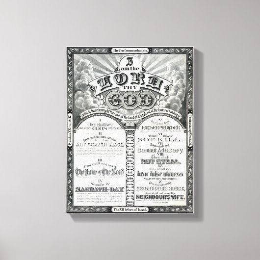 1876年の十戒のポスター復元 キャンバスプリント (正面)