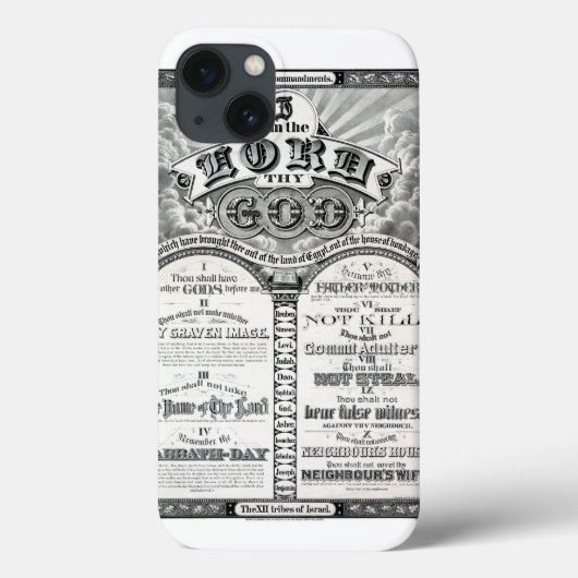 1876年の十戒のポスター復元 Case-Mate iPhoneケース (裏面)