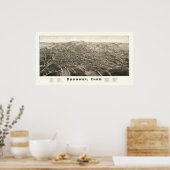 1876年よりコネチカット州ダンベリーの地図 ポスター (キッチン)