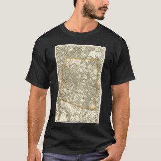 1876年アリゾナ州のビンテージ地図 - 大判 Tシャツ