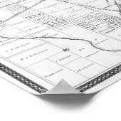 1876年インディアナポリスの計画，地図，ヴィンテージ ポスター (角)