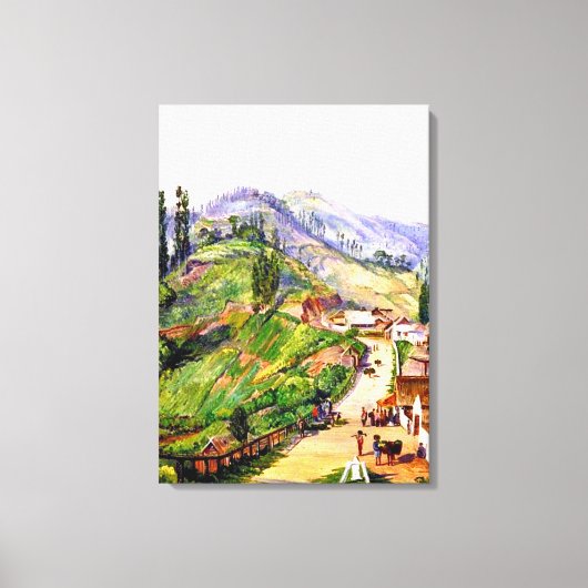 1876年ジャワ州トサリの絵画村 キャンバスプリント (正面)