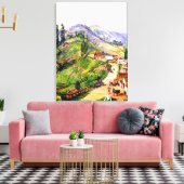 1876年ジャワ州トサリの絵画村 キャンバスプリント (インサイチュ (リビング))