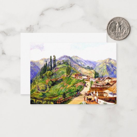 1876年ジャワ州トサリの絵画村 ノートカード (正面/裏面インサイチュ)