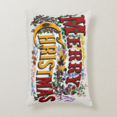 1876年メリークリスマスカラフル アクセントクッション (正面(垂直))