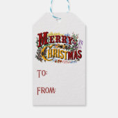 1876年メリークリスマスカラフル ギフトタグ (裏面)