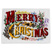 1876年メリークリスマスカラフル ラージペーパーバッグ (正面)