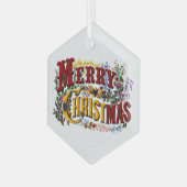 1876年メリークリスマス ガラスオーナメント (正面左)