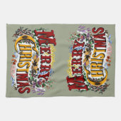 1876年メリークリスマス キッチンタオル (横)