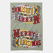 1876年メリークリスマス キッチンタオル (縦)