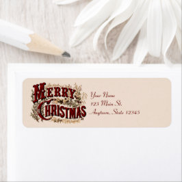 1876年メリークリスマス ラベル