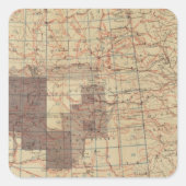 1876年米国地勢調査の進捗地図 スクエアシール (正面)