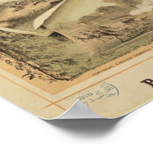 1876年100年アメリカ統一された州独立 ポスター (角)