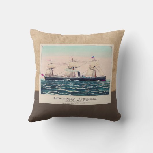 1876年、いかりラインの船ビクトリア クッション (裏面)