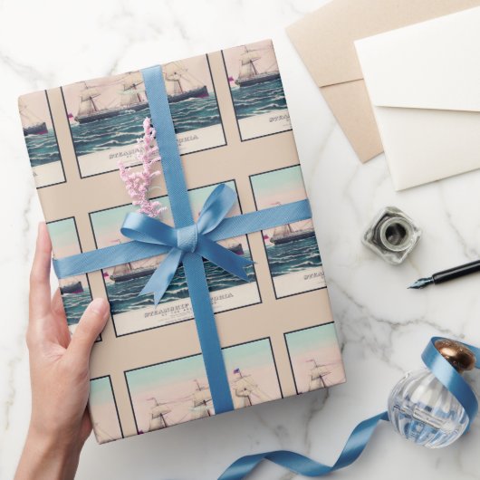 1876年、いかりラインの船ビクトリア ラッピングペーパー (ギフト)