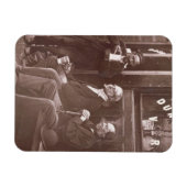 1876年～77年の壁面労働者（木版） マグネット (横)