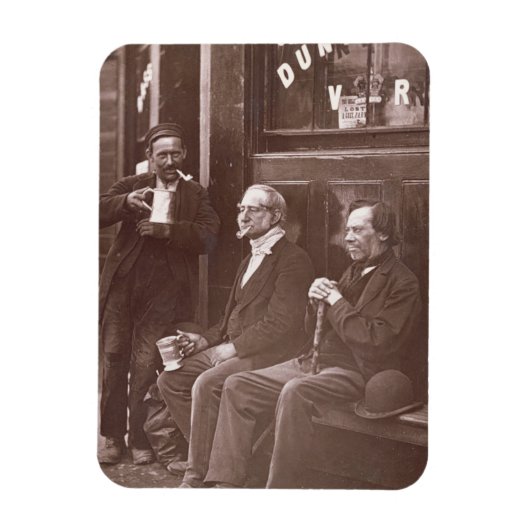 1876年～77年の壁面労働者（木版） マグネット (縦)
