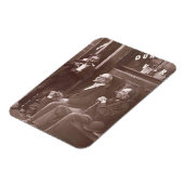 1876年～77年の壁面労働者（木版） マグネット (左側)