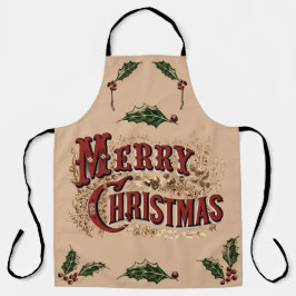 1876素朴年のメリークリスマス エプロン