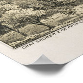 1876 McKinney, TX Bird's Eye Viewパノラママップ ポスター (角)