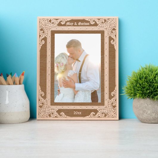 1877エレガント年縁どビクトリアン年 レーザー彫刻フレーム