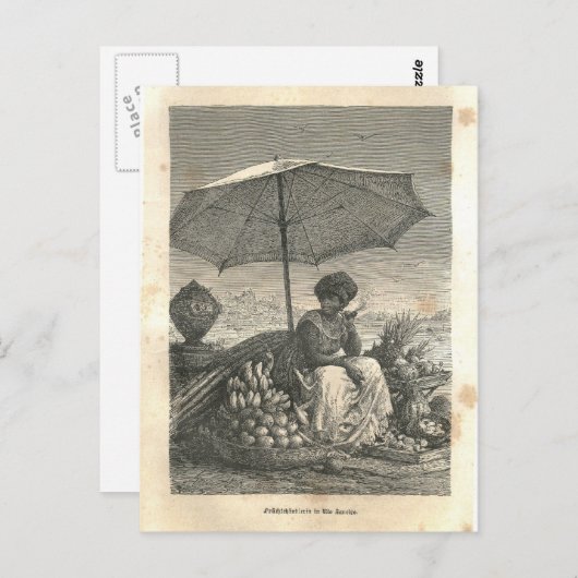 1877プリントリオジャネイロ地球とその民 ポストカード (正面/裏面)