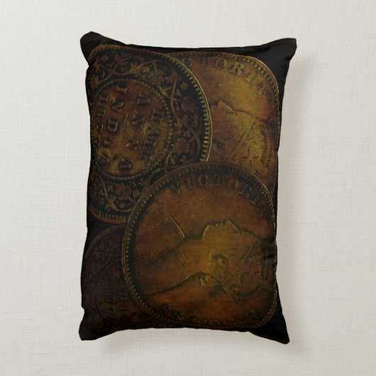 1877年からの硬貨半分のアナインドが付いているアクセントの枕 アクセントクッション (裏面(縦))