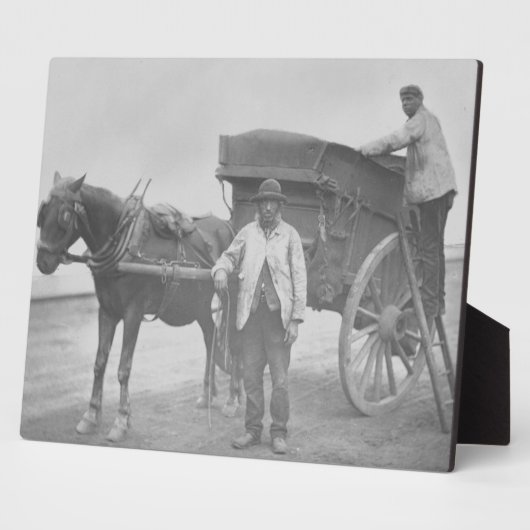 1877年から78年の通り生活から生ゴミの男 フォトプラーク (側面)