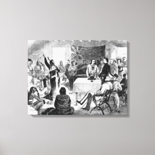 1877年の座ブル会議 キャンバスプリント (正面)