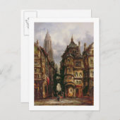 1877年フランクフルトのユダヤ人の四半期の見解(油) ポストカード (正面/裏面)