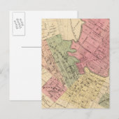 1877年ペタルマ市地図 ポストカード (正面/裏面)