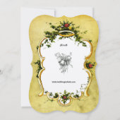 1878ビクトリアン年フローラカルト結婚ーシュ 招待状 (裏面)