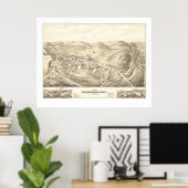 1878年からの南コベントリーのヴィンテージ地図 ポスター (ホームオフィス)