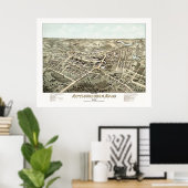 1878年からマサチューセッツ州アットレボロの地図 ポスター (ホームオフィス)