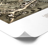 1878年にマサチューセッツ州カントンの古い地図 ポスター (角)