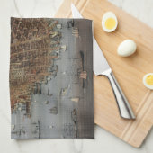 1878年のサンフランシスコ・カリフォルニア市 キッチンタオル (四つ折り)