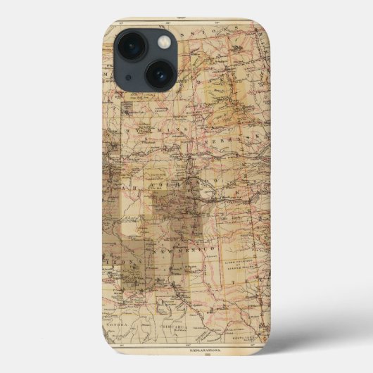 1878年米国地勢調査の進捗地図2 Case-Mate iPhoneケース (裏面)
