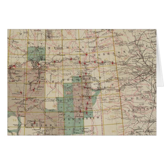 1878年米国地理調査進捗マップ (正面横)