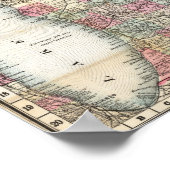 1878年製ミシガン州地図 ポスター (角)